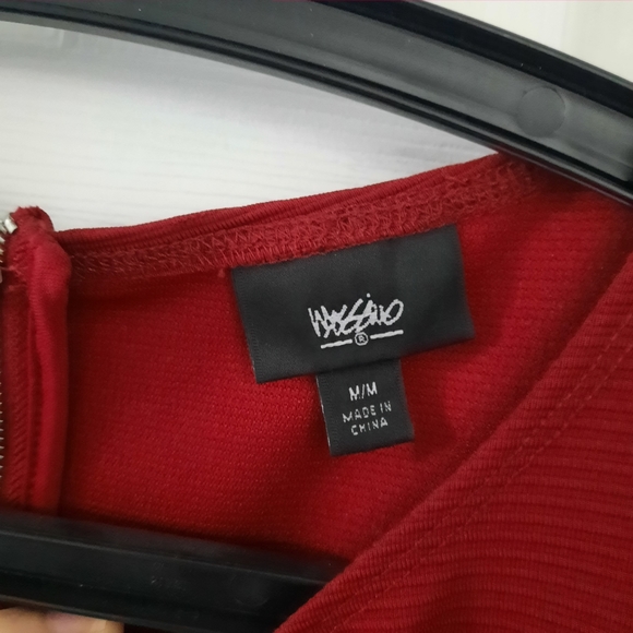 Massimo Red Peplum cocktail dress medium - Picture 5 of 6